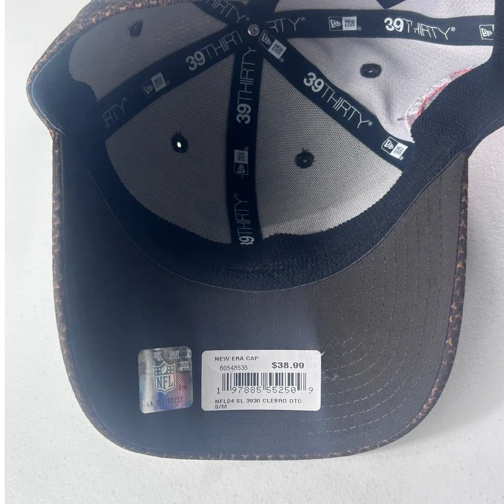New Era Cleveland Browns‎ NFL 39THIRTY On-Field Hat Brown Small-Medium NEW